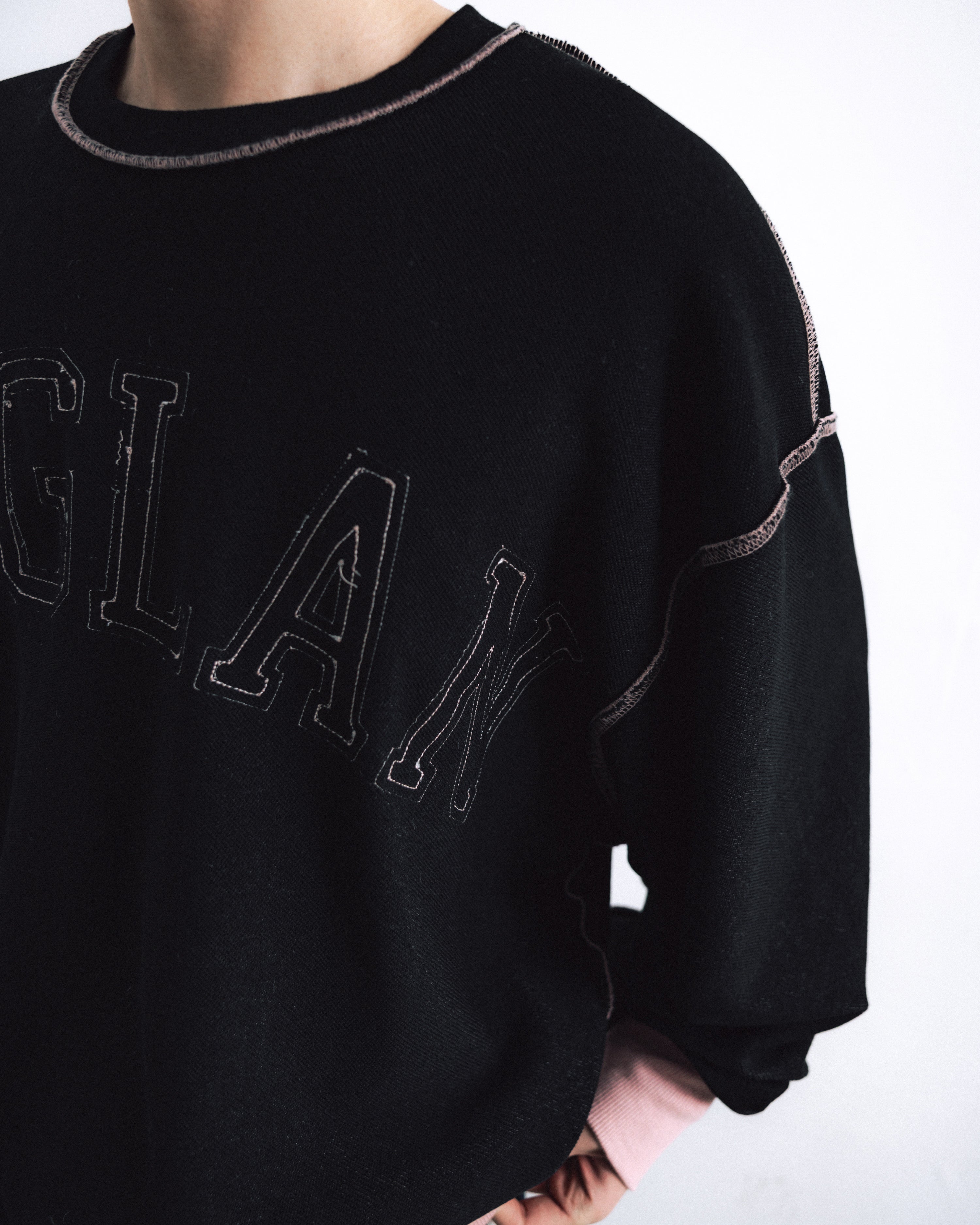 ANGLAN  Palette Appliqué Sweat Shirt - Pink