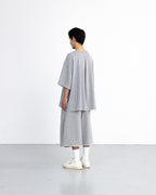 ANGLAN Valley Tuck Half Pants - Melange grey