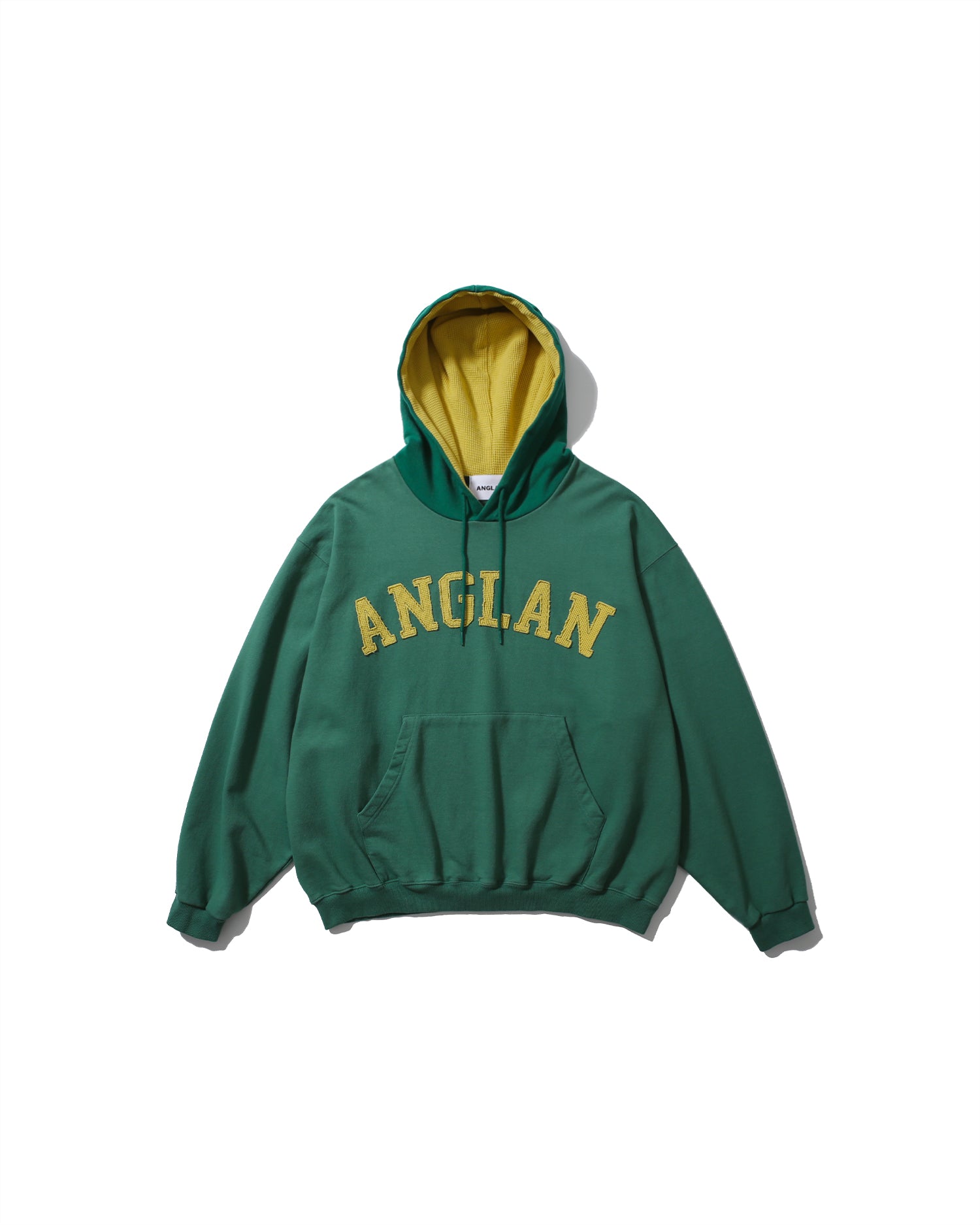 Anglan Palette Mix Appliqué Hoodie - Green