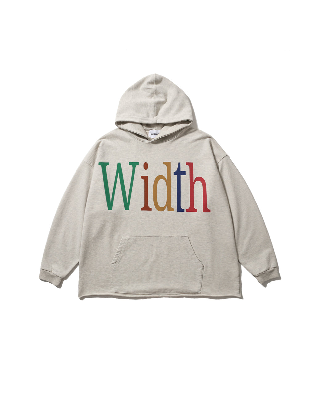 Anglan Width Print Hoodie - Oatmeal