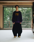 Anglan Terry Embroidered Pullover Crewneck - Purple