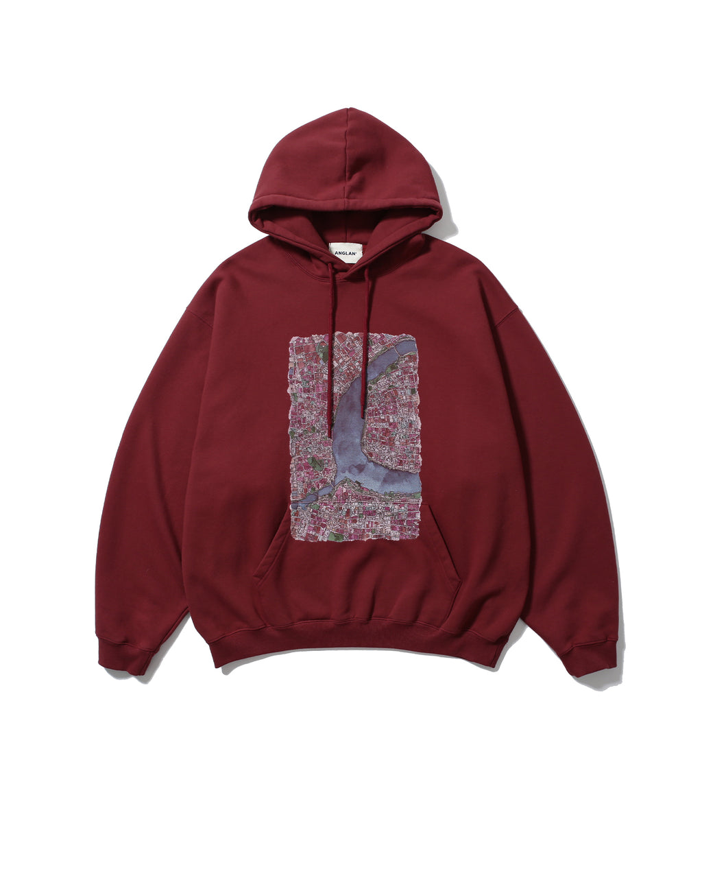 Han River Graphic Hoodie - Burgundy by Anglan
