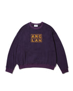 Anglan Terry Embroidered Pullover Crewneck - Purple