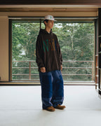 Width Print Hoodie - Brown by Anglan