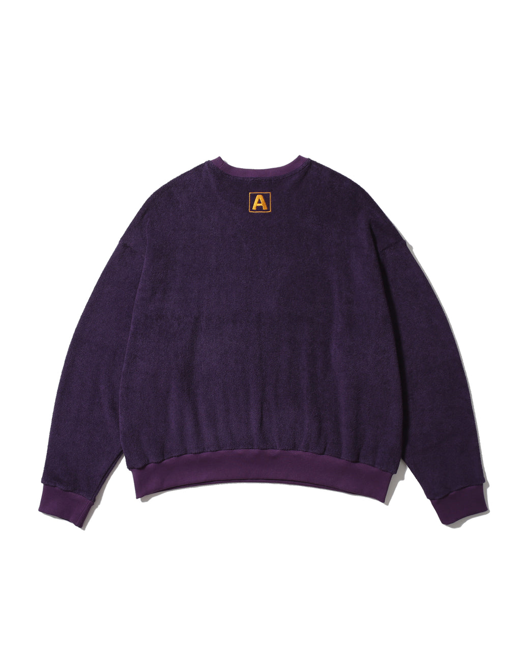 Anglan Terry Embroidered Pullover Crewneck - Purple
