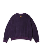 Anglan Terry Embroidered Pullover Crewneck - Purple