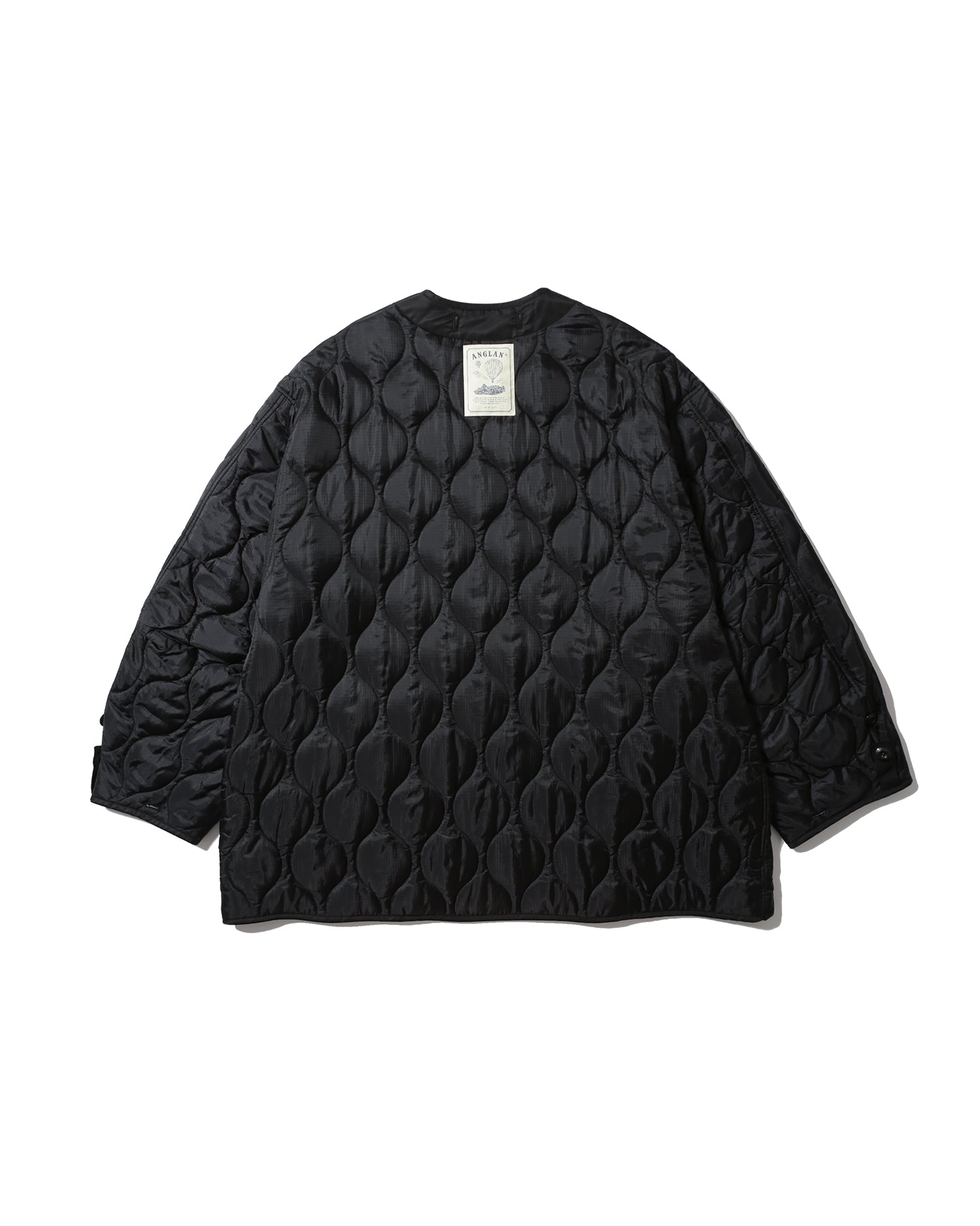 Military Quilted Liner Jacket - Black by Anglan