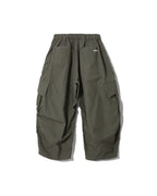 Anglan Ripstop Cargo Shirring Balloon Pants - Khaki