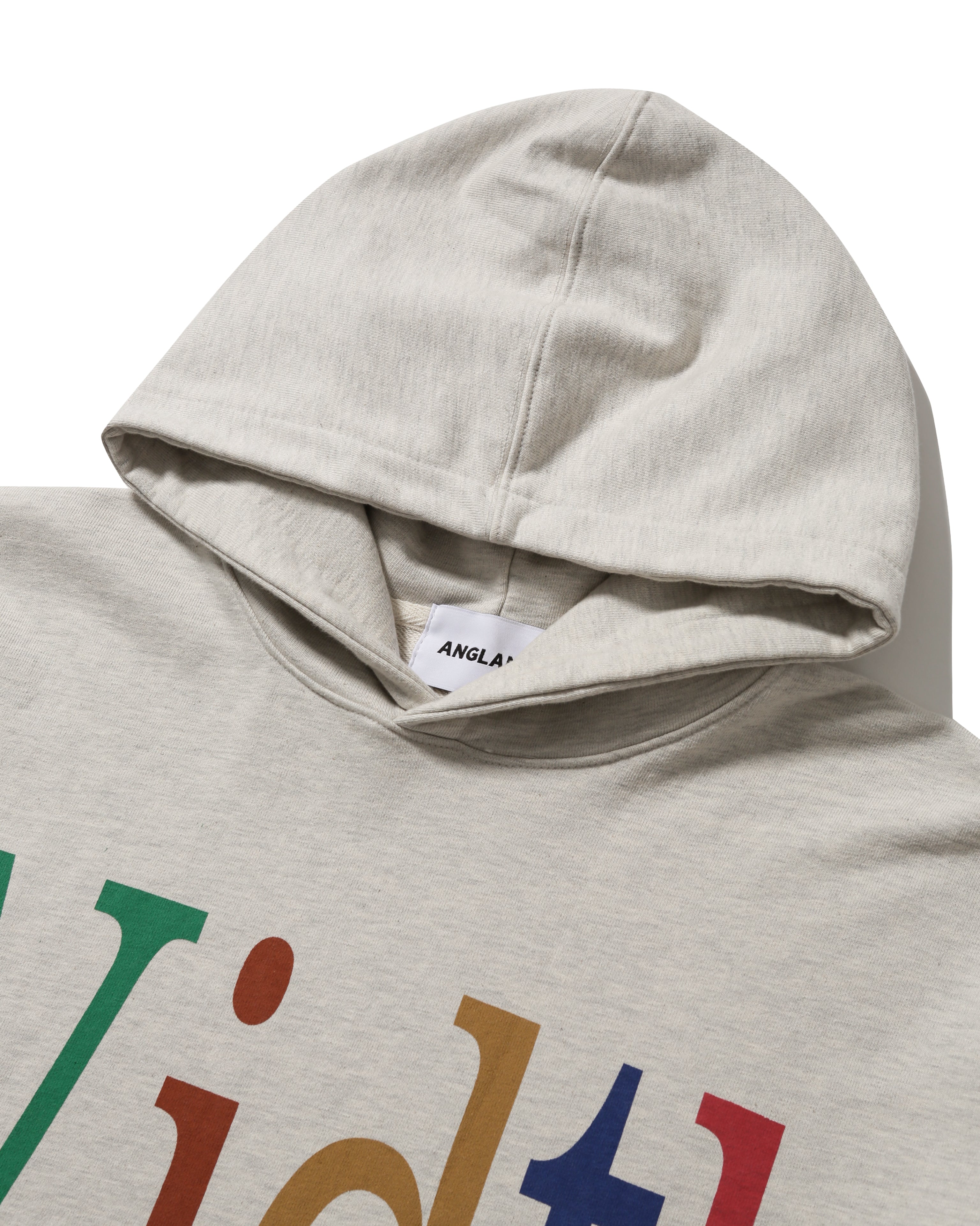 Anglan Width Print Hoodie - Oatmeal