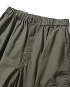 Anglan Ripstop Cargo Shirring Balloon Pants - Khaki