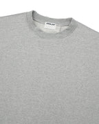 ANGLAN Valley Tuck Sweat Half Tee - Melange Grey