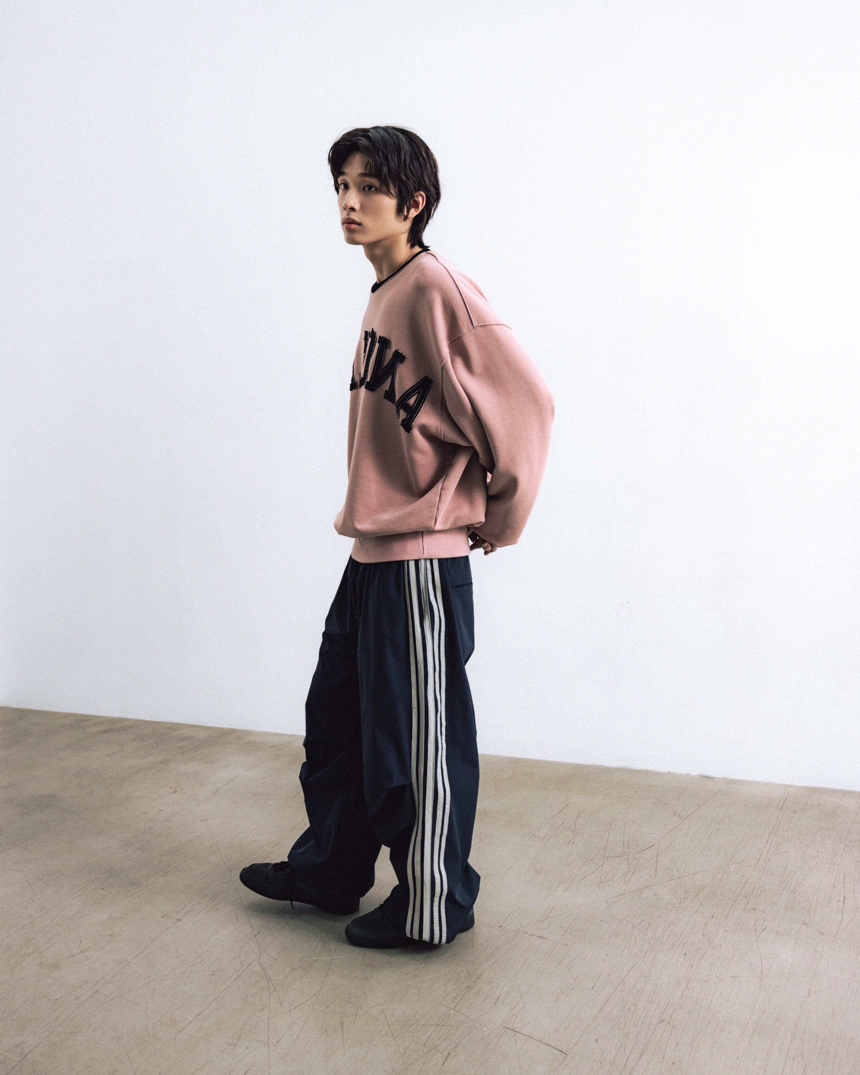 ANGLAN  Palette Appliqué Sweat Shirt - Pink