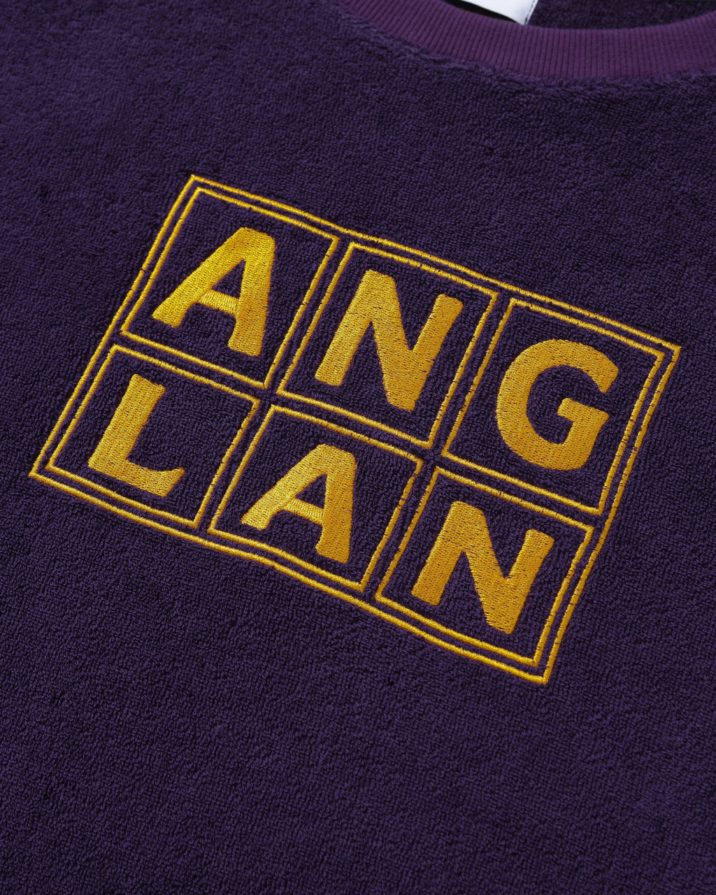 Anglan Terry Embroidered Pullover Crewneck - Purple