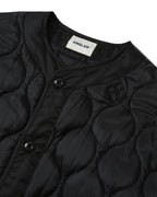 Military Quilted Liner Jacket - Black by Anglan