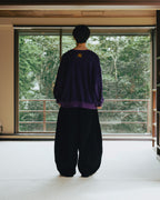 Anglan Terry Embroidered Pullover Crewneck - Purple