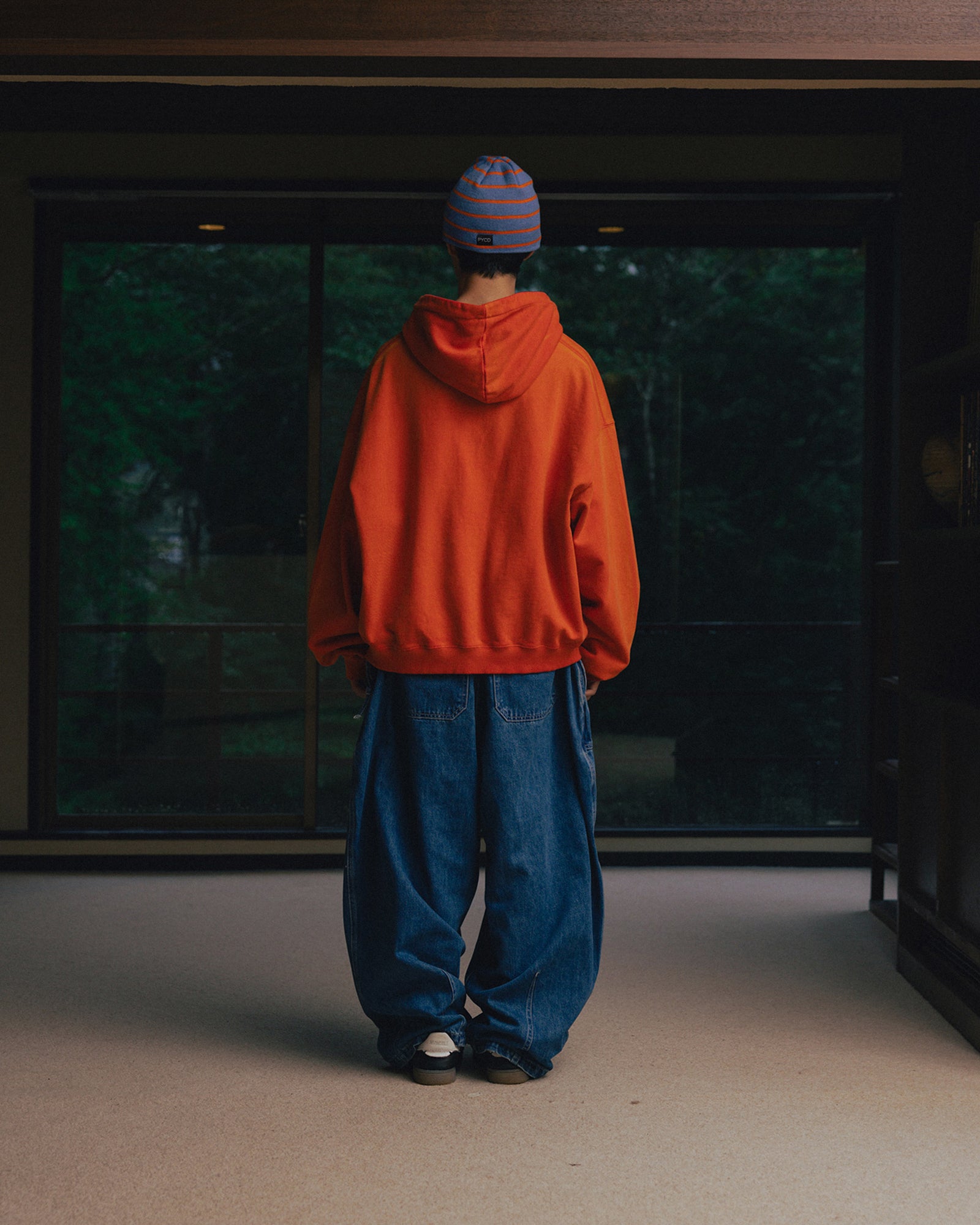 Anglan Fatigue Denim Balloon Pants - Washed Blue