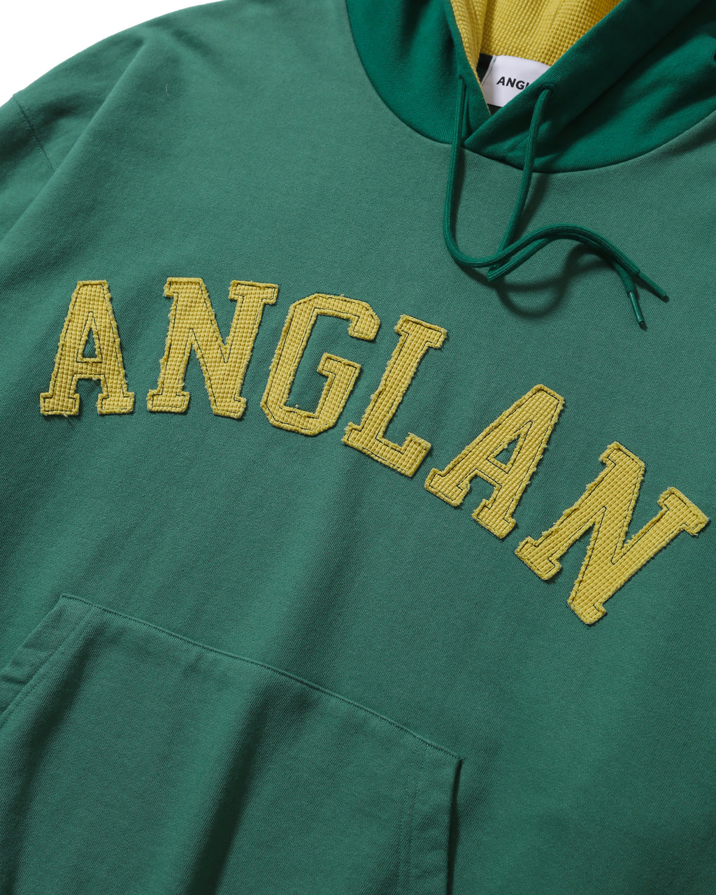 Anglan Palette Mix Appliqué Hoodie - Green