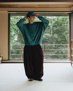 Anglan Terry Embroidered Pullover Crewneck - Blue Green