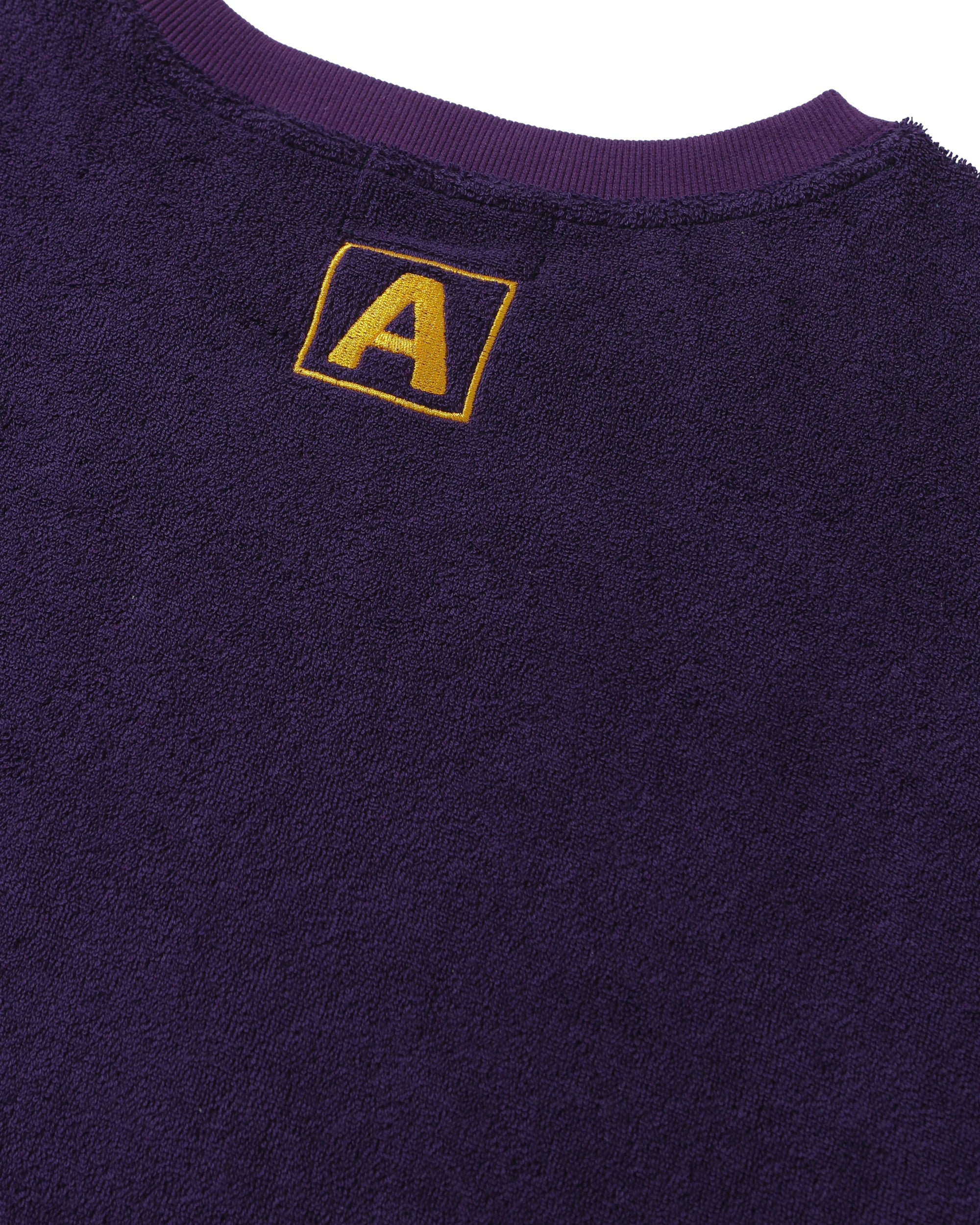 Anglan Terry Embroidered Pullover Crewneck - Purple