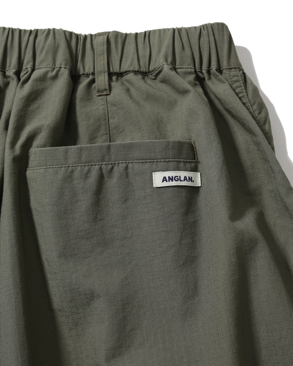 Anglan Ripstop Cargo Shirring Balloon Pants - Khaki