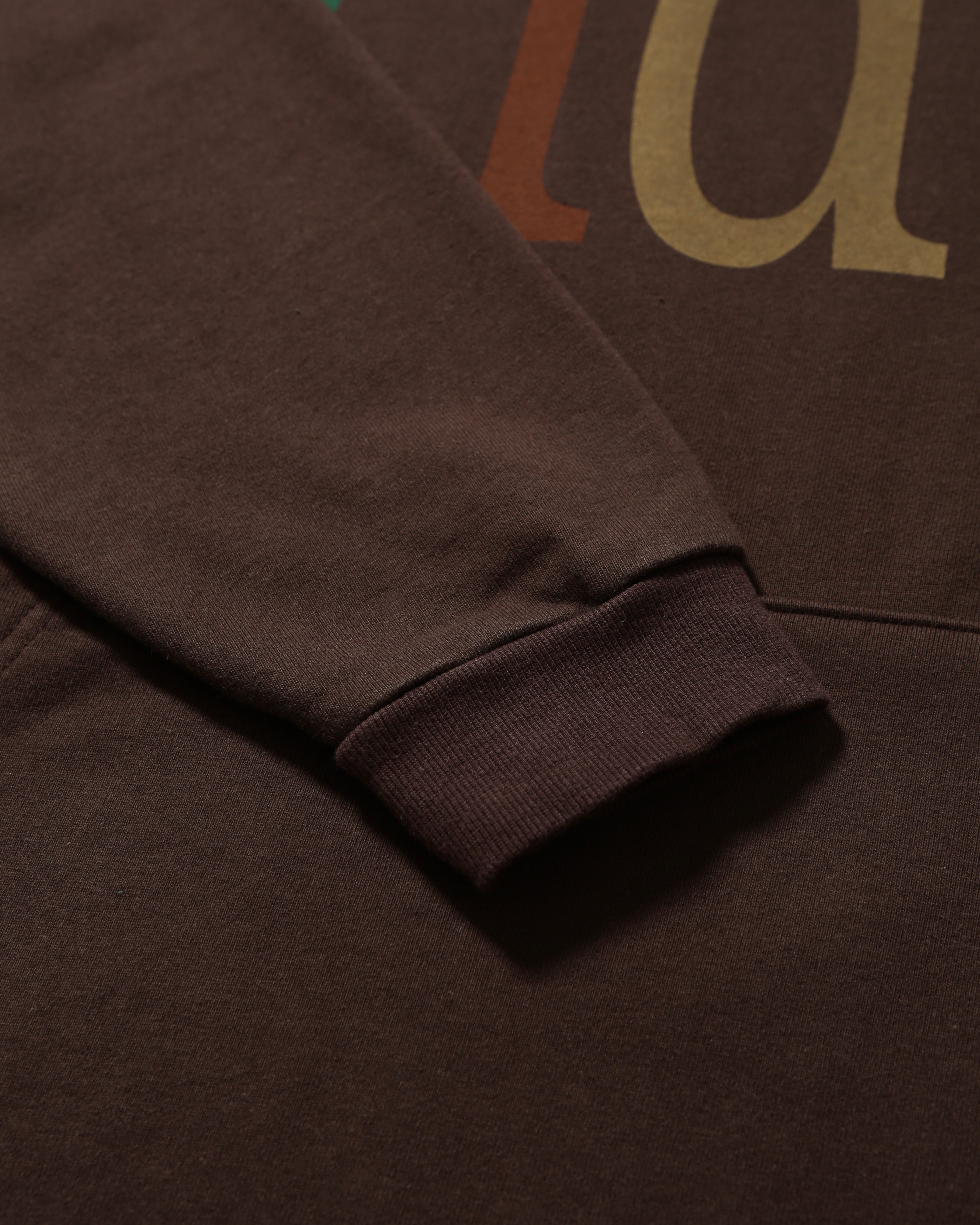 Width Print Hoodie - Brown by Anglan