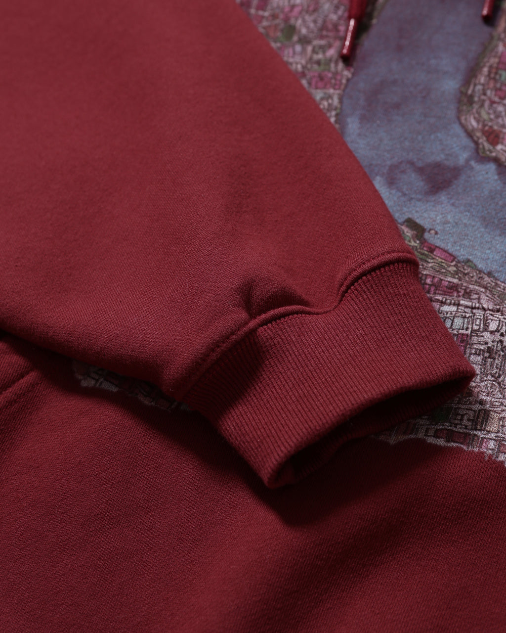 Han River Graphic Hoodie - Burgundy by Anglan