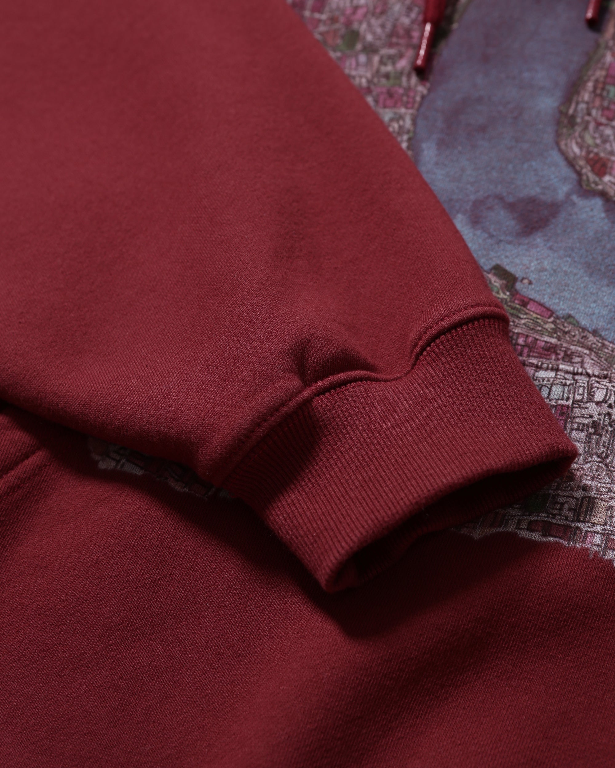 Han River Graphic Hoodie - Burgundy by Anglan