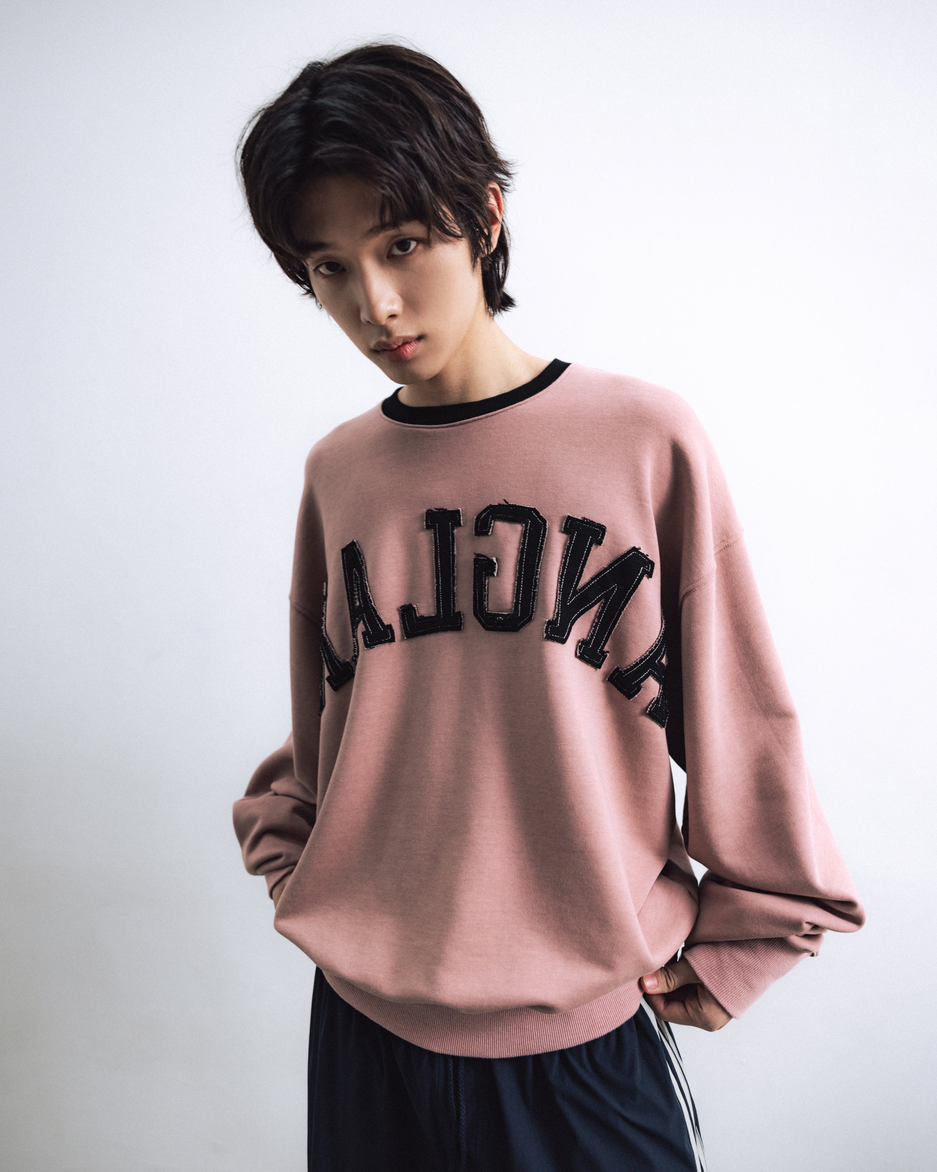 ANGLAN  Palette Appliqué Sweat Shirt - Pink