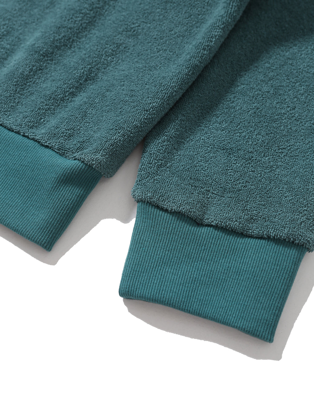 Anglan Terry Embroidered Pullover Crewneck - Blue Green