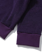Anglan Terry Embroidered Pullover Crewneck - Purple