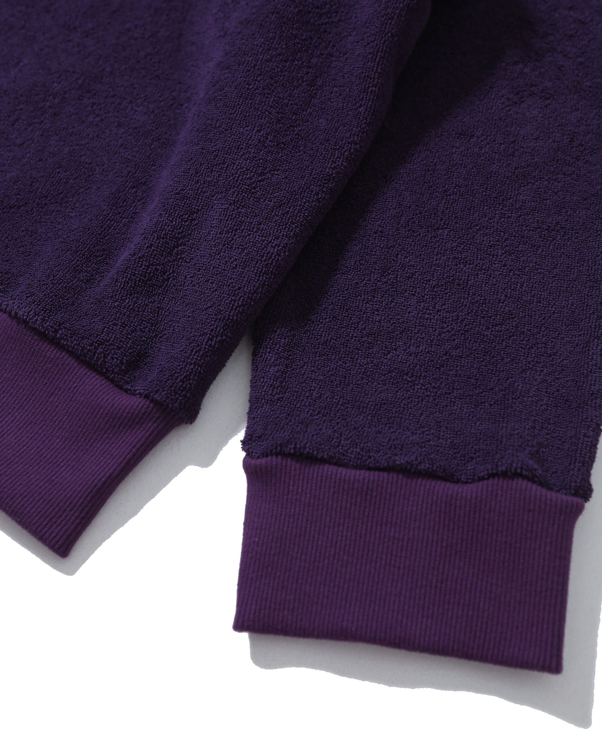 Anglan Terry Embroidered Pullover Crewneck - Purple