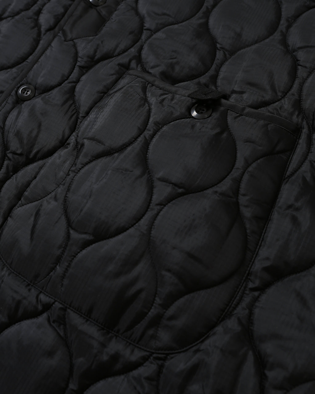 Military Quilted Liner Jacket - Black by Anglan