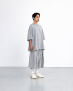 ANGLAN Valley Tuck Half Pants - Melange grey