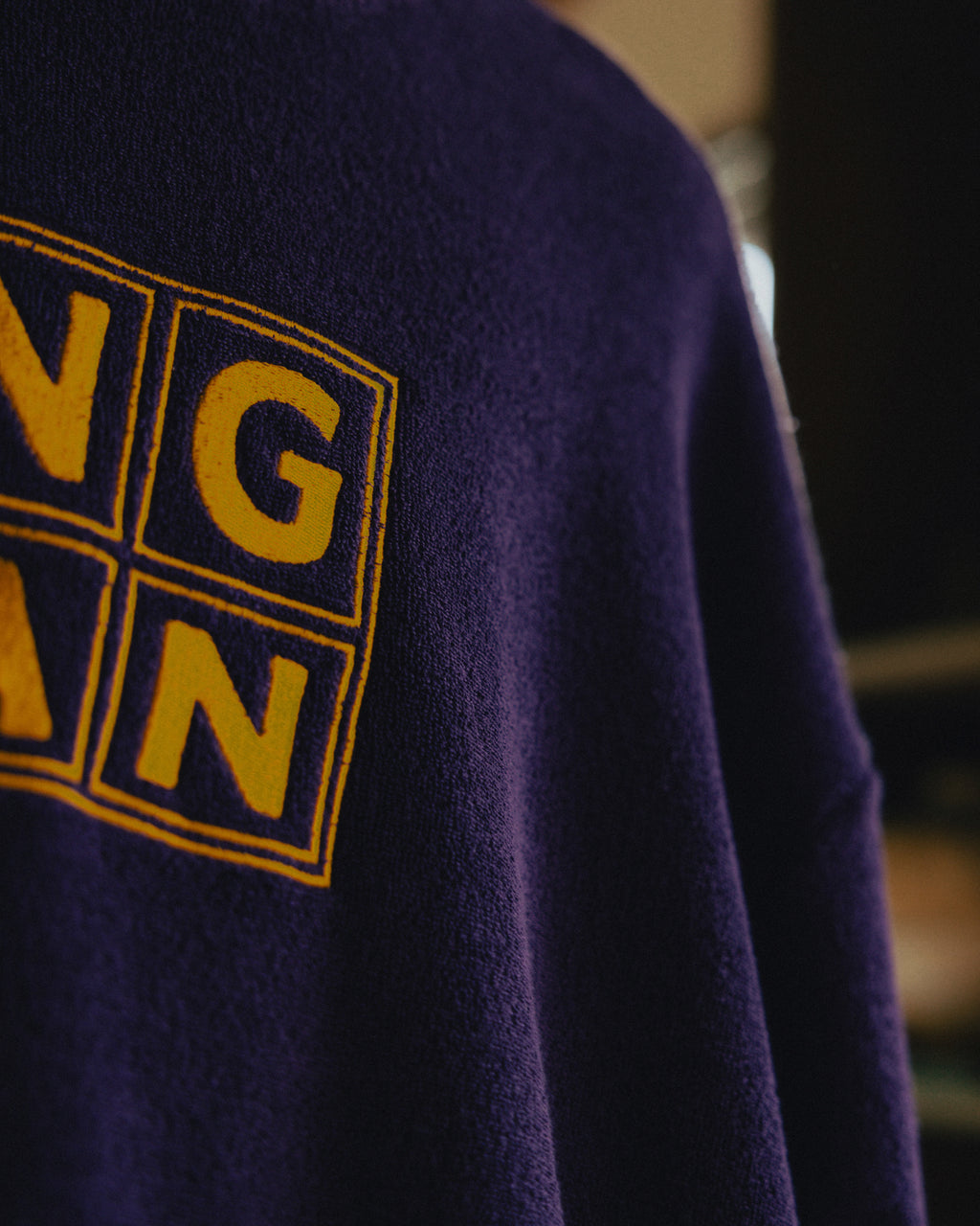 Anglan Terry Embroidered Pullover Crewneck - Purple