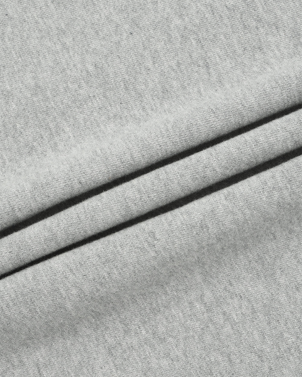 ANGLAN Valley Tuck Sweat Half Tee - Melange Grey