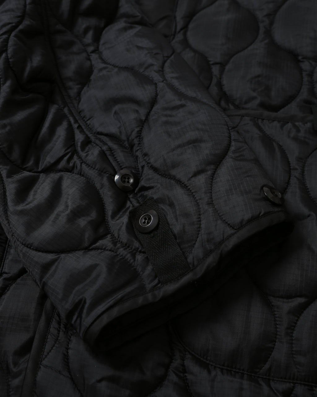 Military Quilted Liner Jacket - Black by Anglan