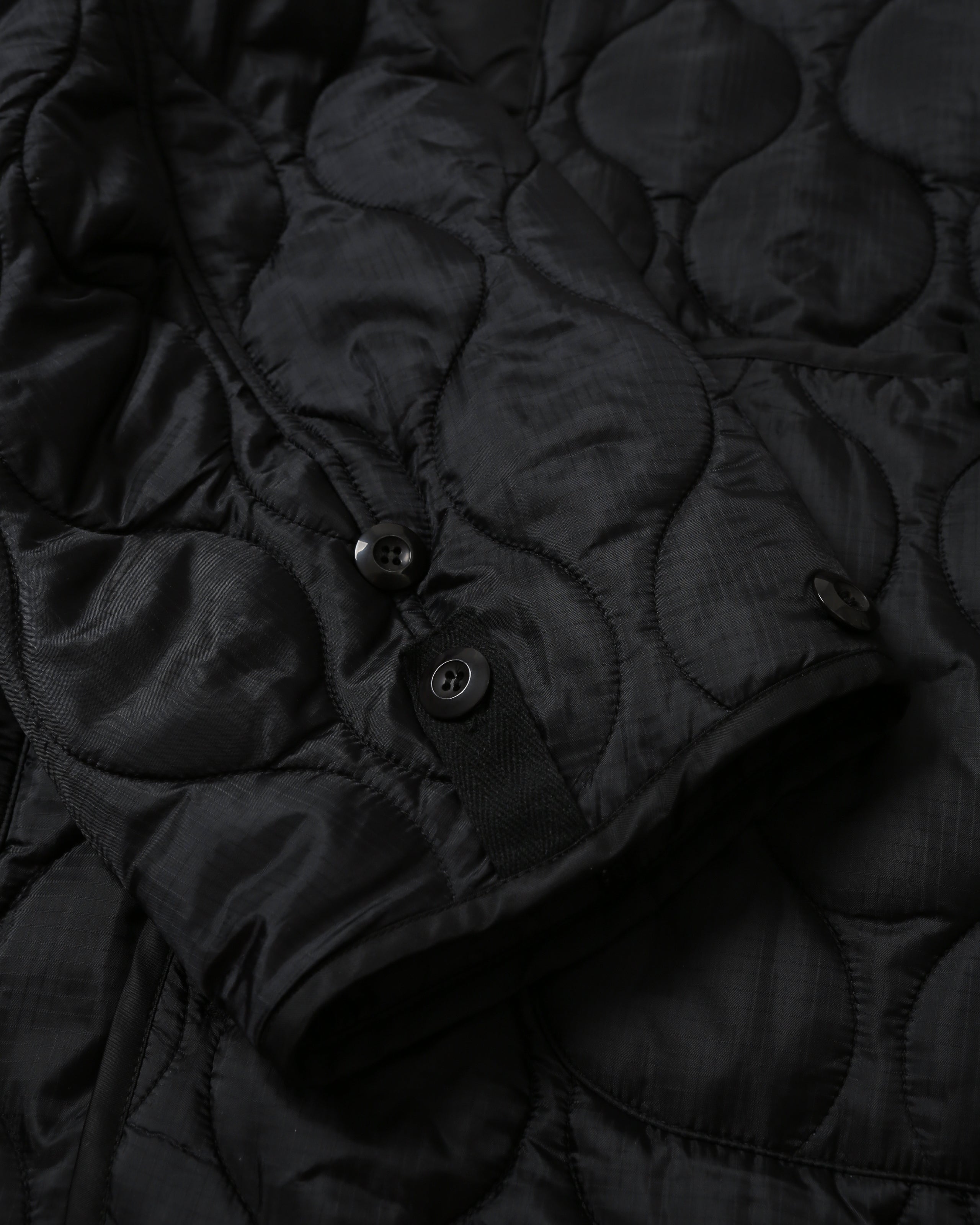 Military Quilted Liner Jacket - Black by Anglan