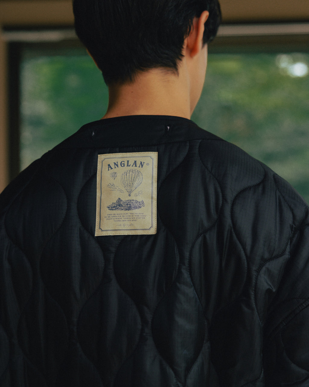 Military Quilted Liner Jacket - Black by Anglan