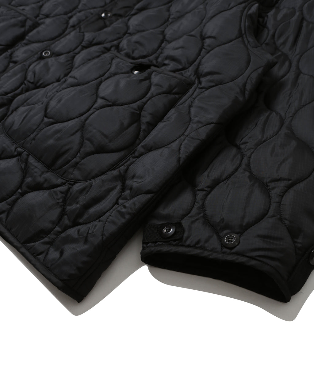 Military Quilted Liner Jacket - Black by Anglan
