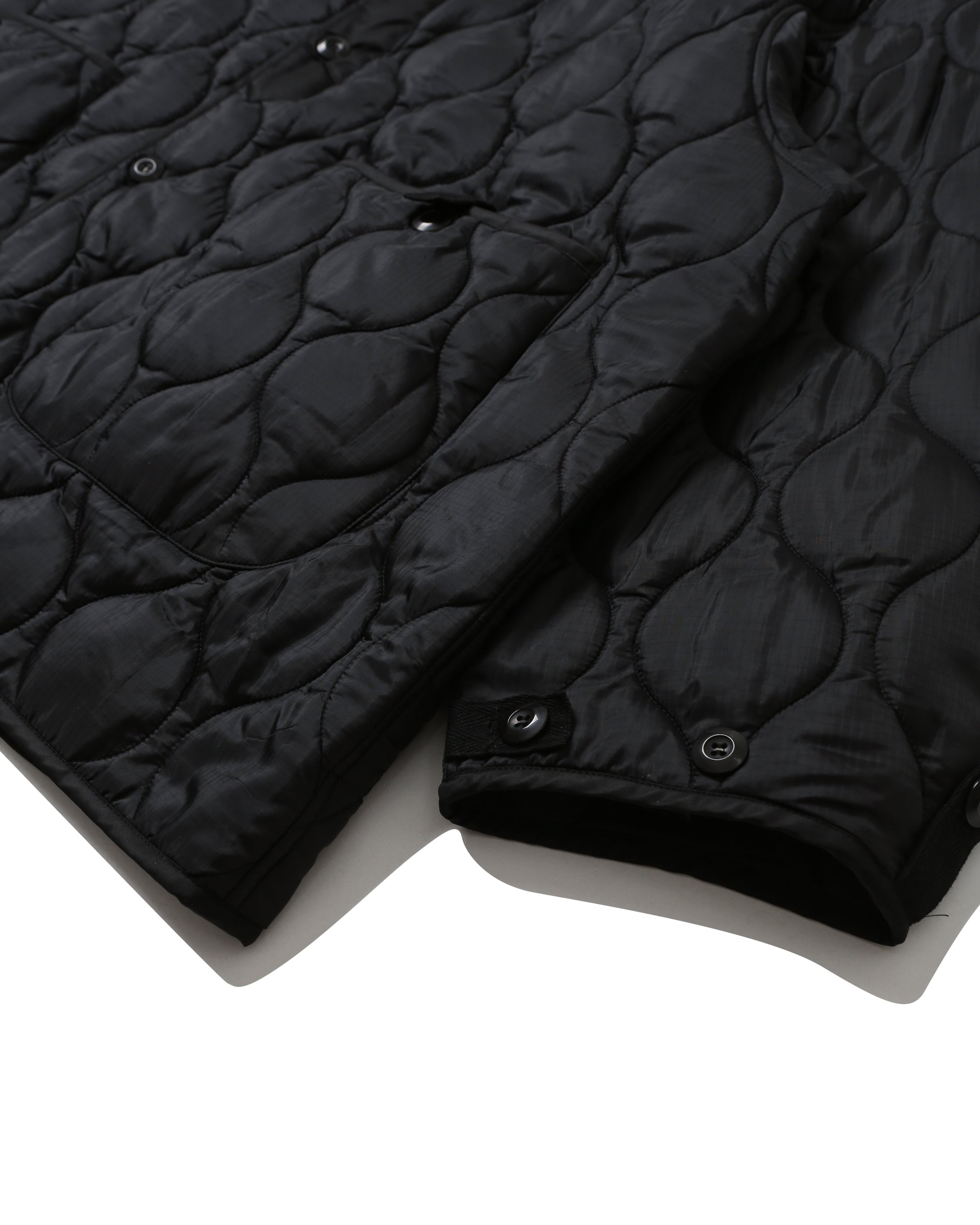 Military Quilted Liner Jacket - Black by Anglan