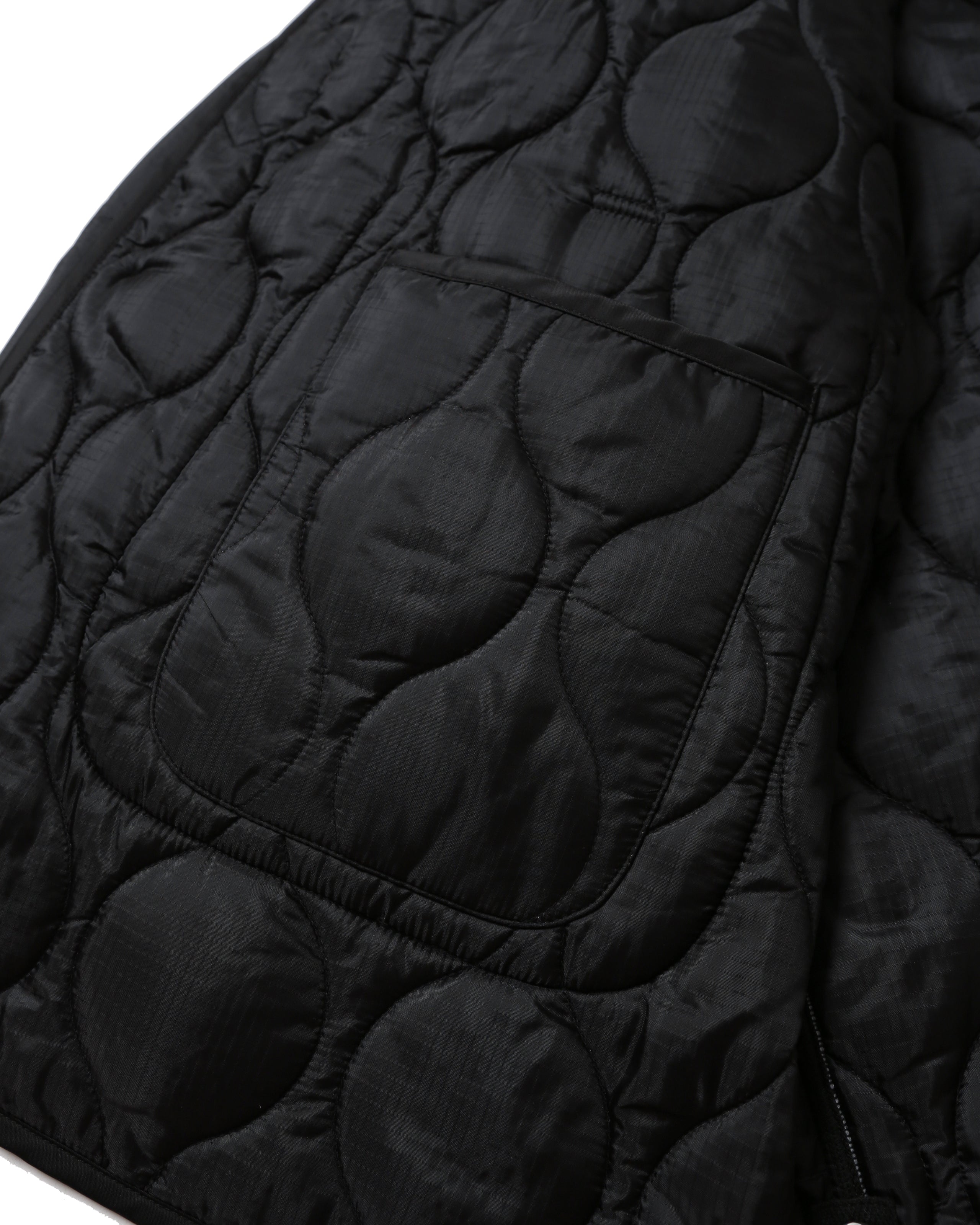 Military Quilted Liner Jacket - Black by Anglan