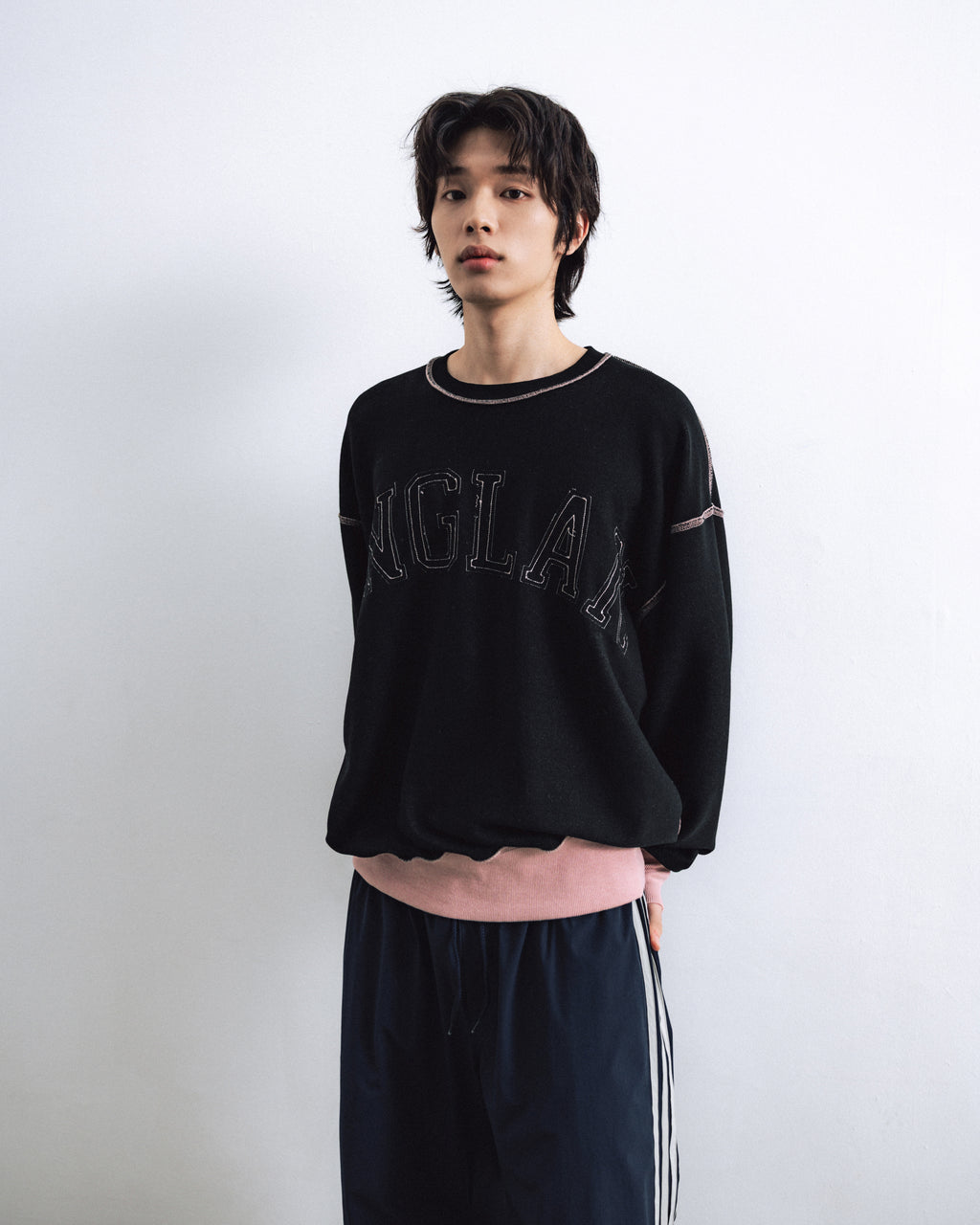 ANGLAN  Palette Appliqué Sweat Shirt - Pink