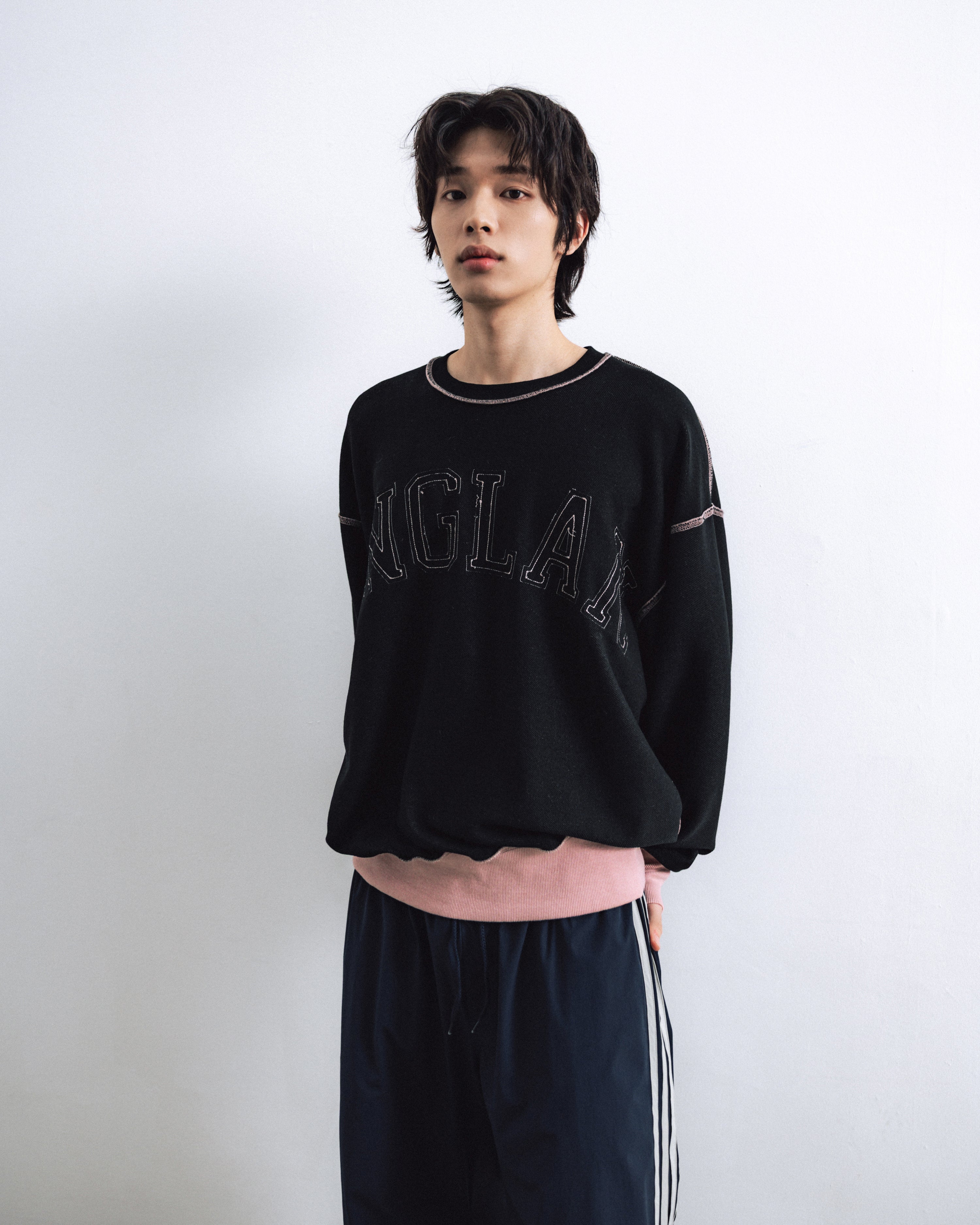 ANGLAN  Palette Appliqué Sweat Shirt - Pink