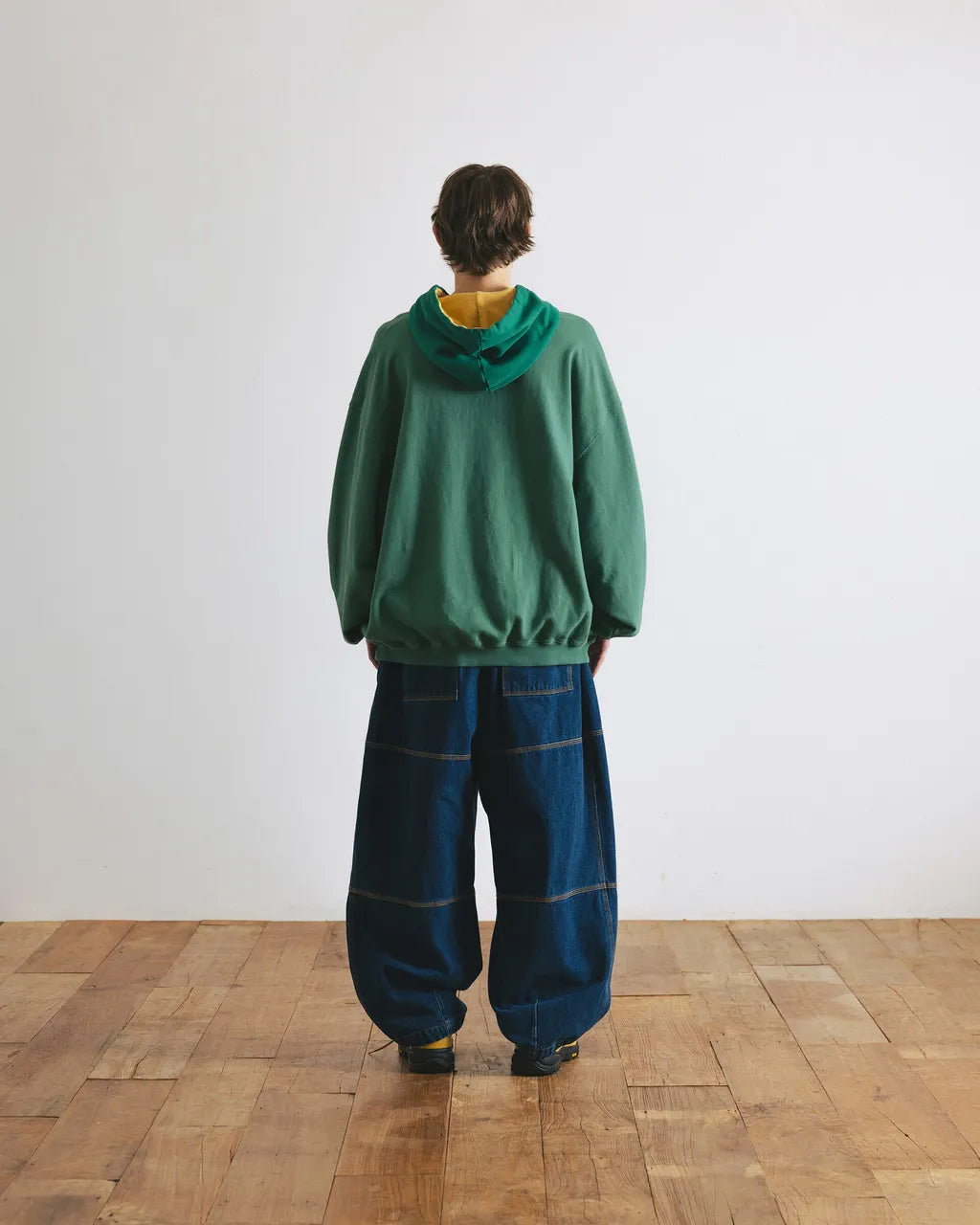 Anglan Palette Mix Appliqué Hoodie - Green