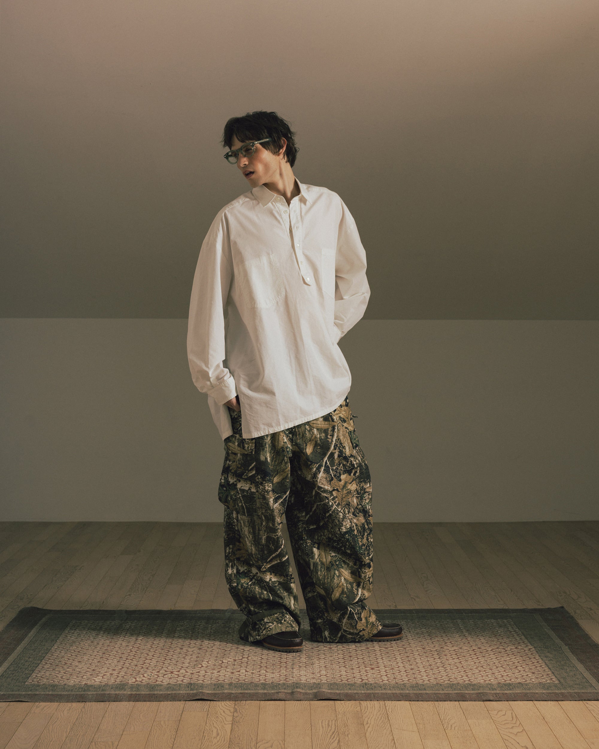 loose wide shirt oversized streetwear asian Korean kamonami productmęska koszula oversize