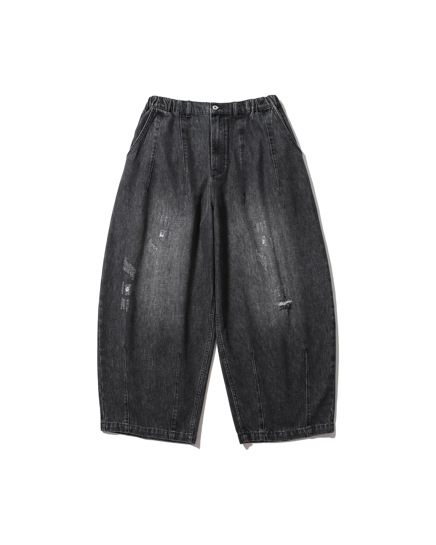 Anglan Western Balloon Denim Pants - Washed Black