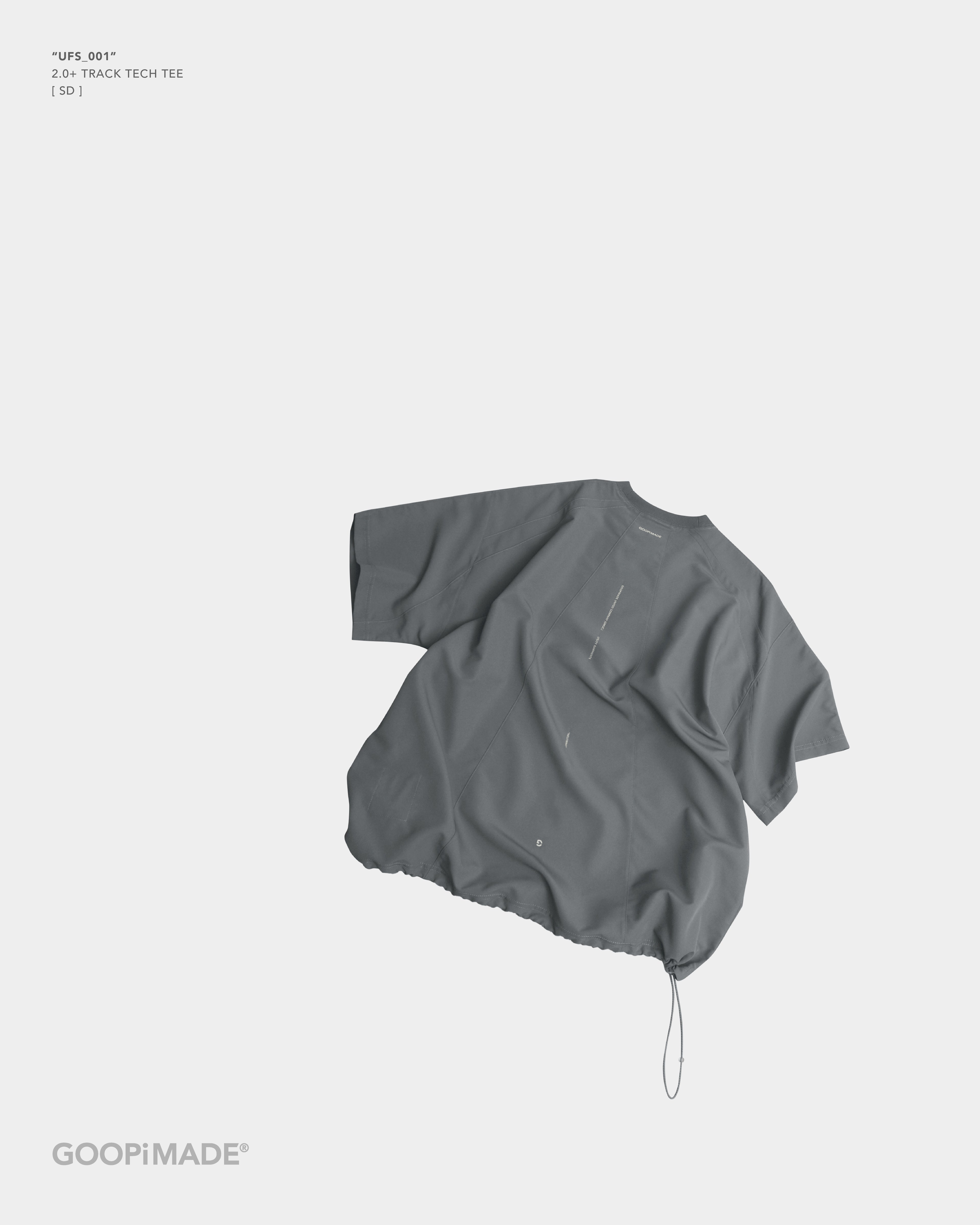 GOOPiMADE UFS_001 Track TECH Tee | Grey