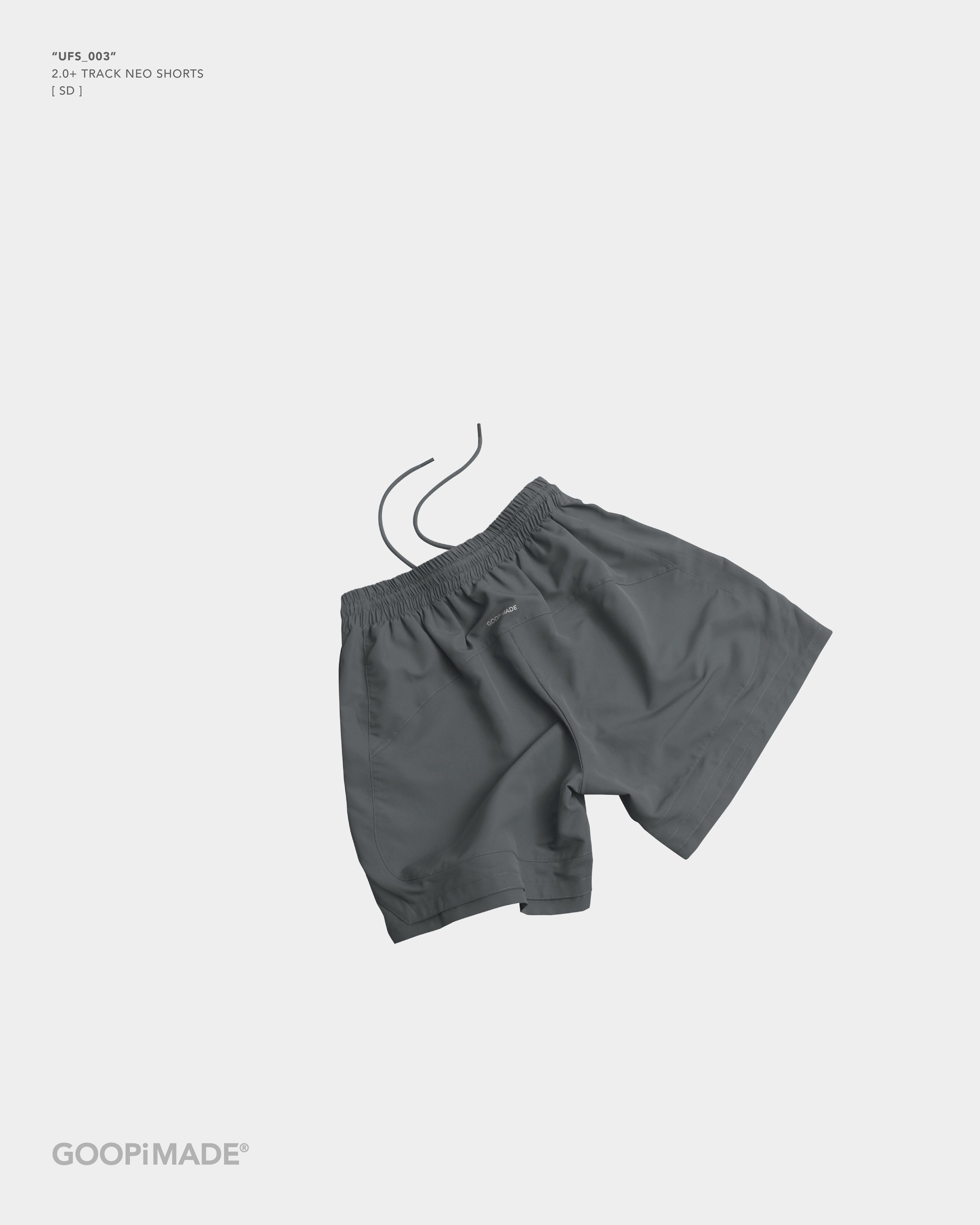 GOOPiMADE UFS_003 2.0+ Track NEO Shorts - Grey