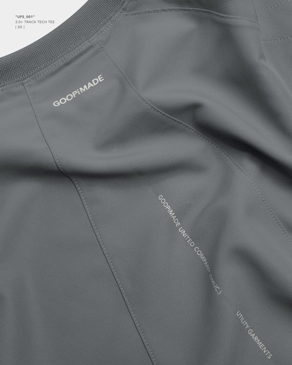 GOOPiMADE UFS_001 Track TECH Tee | Grey