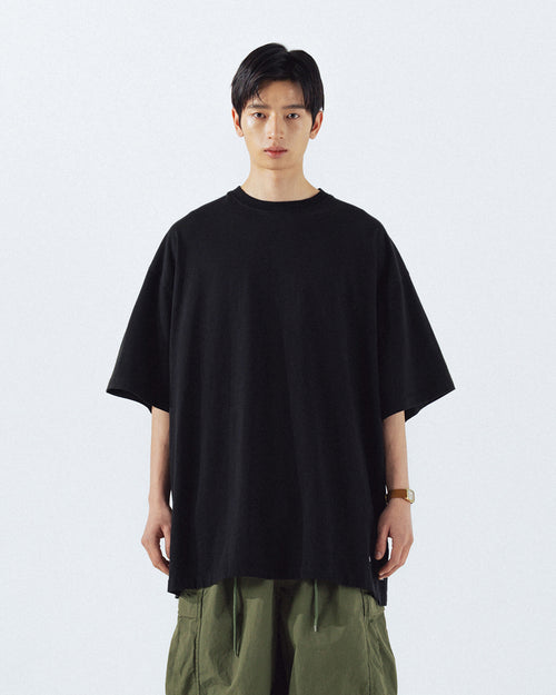 czarna koszulka cropped oversize męska loose fit heavyweight streetwear
